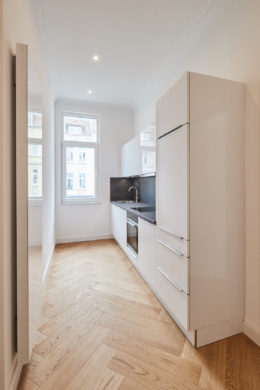 Küche - **Reserviert**-Einzimmer Altbauwohnung mit Einbauküche und Balkon in Bestlage Hannover List