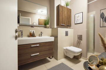 Badezimmer obere Etage - Zwei Etagen – Familientraum auf 6 Zimmern mit Gartenanteil im energetischen Neubau