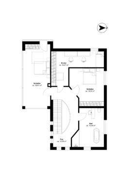 Grundriss OG Variante 5-Zimmer - *Reserviert* Architektur trifft auf höchsten Komfort mit Saunahaus und Whirlpool