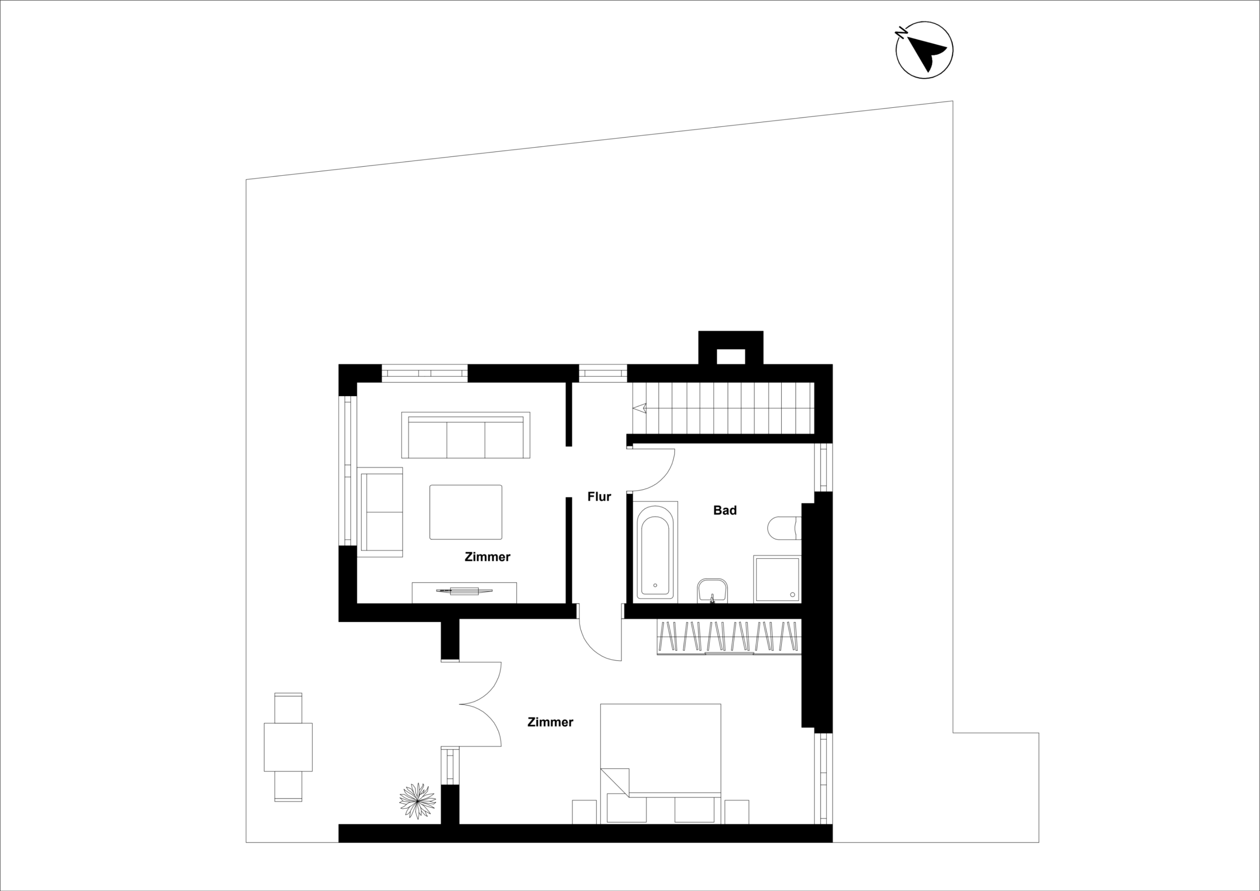 Grundriss 6.OG - Lichtdurchflutete Penthouse Wohnung in Bestlage Berlin Tiergarten