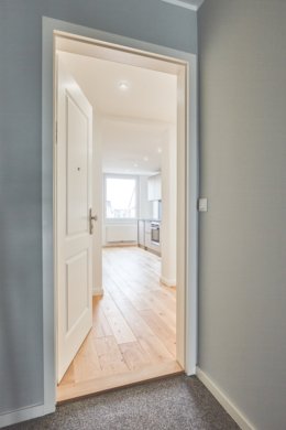 Eingang zur Wohnung - Vollsanierte 2-Zimmerwohnung mit hochwertiger Einbauküche inkl. Elektrogeräte