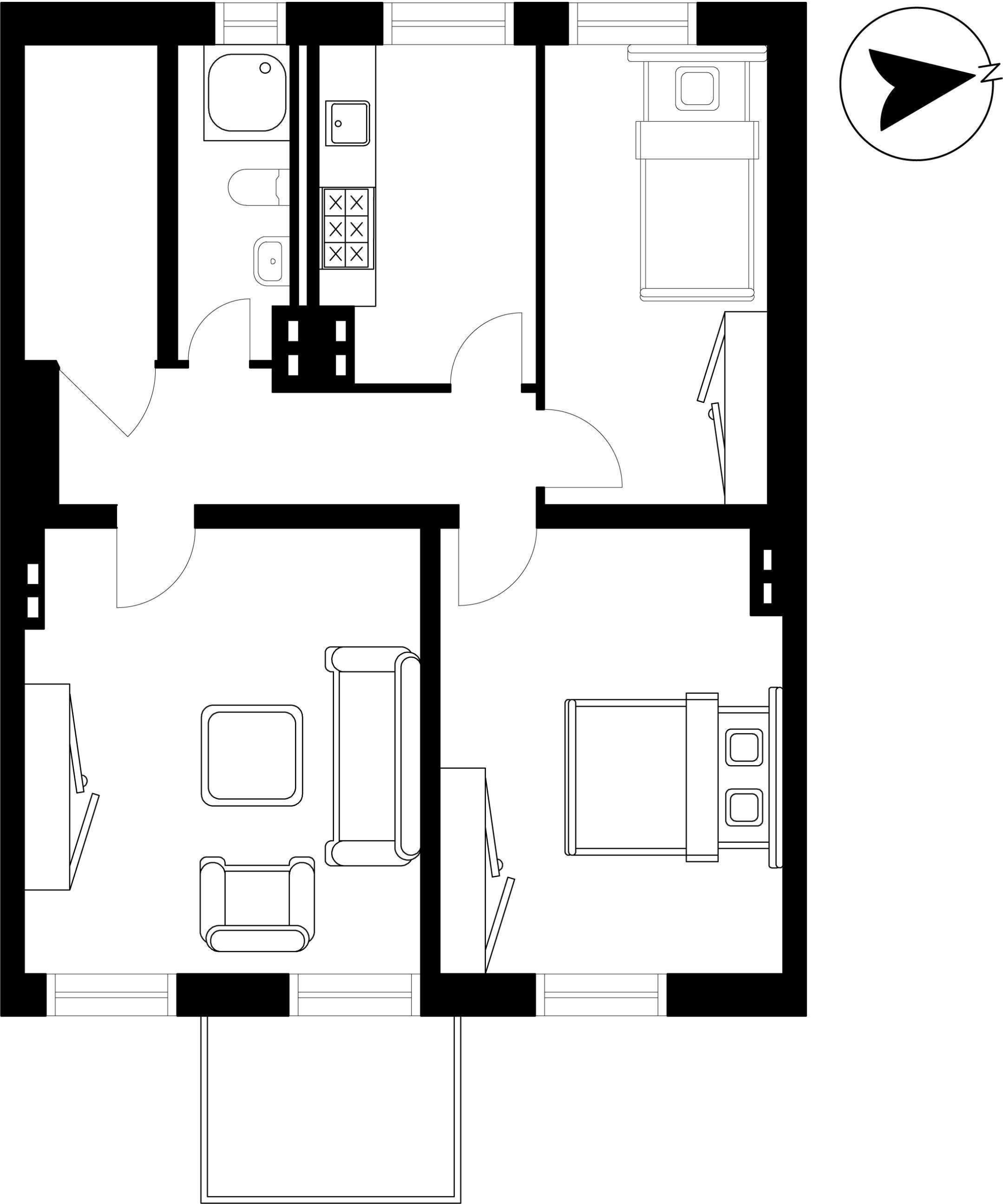 Grundriss - Hochwertig sanierte 3-Zimmerwohnung zum Erstbezug in Berlin Spandau