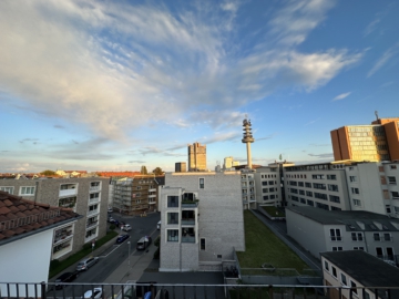 Ausblick Wohnzimmer - Vollsanierte 3-Zimmerwohnung mit großem Bad und HWR